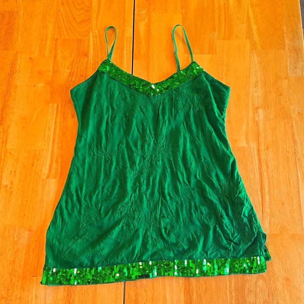 Festive Tank with Sequin Detailing.